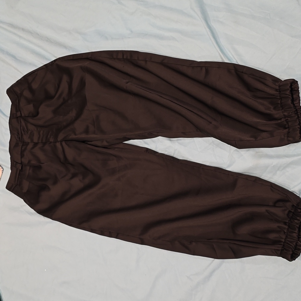 SHEIN Black Elastic Hem Pants